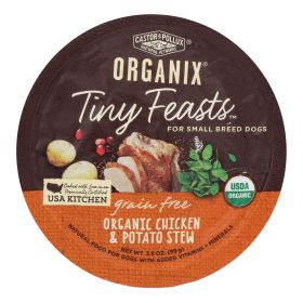 Castor and Pollux Dog - Organic - Tiny Feasts - Chicken - Case of 12 - 3.5 oz