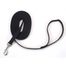 Train Right Cotton Web Training Dog Leash Black 5-8 in x 20 ft