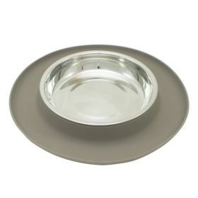 Messy Mutts Cat Feeder Silicone Grey