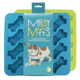 Messy Mutts Dog Bone Treat Maker Silicone 2 Pack