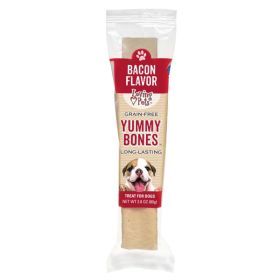 Loving Pets Yummy Bone Bacon Flavor Filled Dog Treat Wrapped 2.8 oz