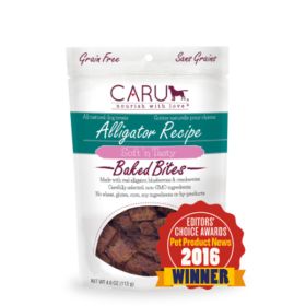 Caru Dog Natural Alligator Treats Bites 4Oz.